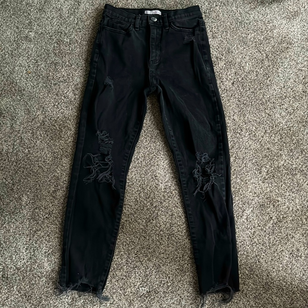 Black, high rise mom jeans from So (target)